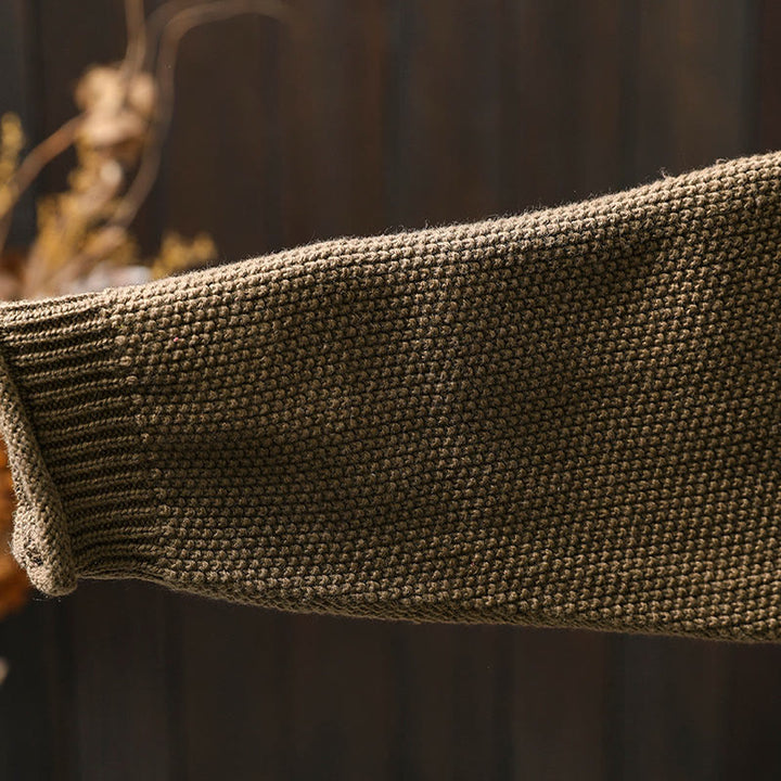 Gilet cardigan en coton à manches longues pour femme, orné de boutons floraux et de Buddha Stones - image 13