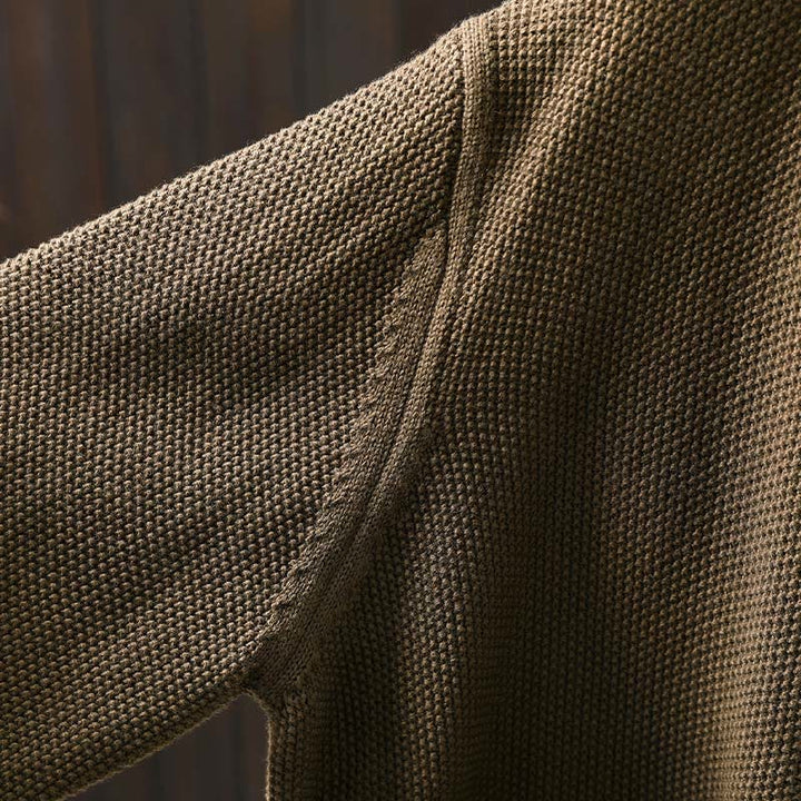 Gilet cardigan en coton à manches longues pour femme, orné de boutons floraux et de Buddha Stones - image 14