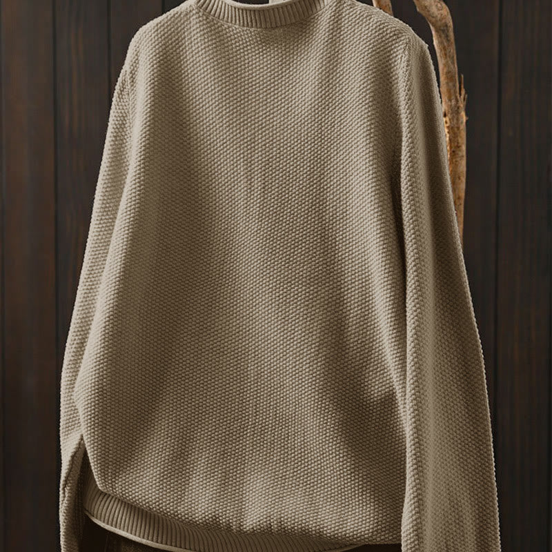 Pull en maille à manches longues pour femme, en coton, avec boutons colorés et col en V, Buddha Stones. - image 2