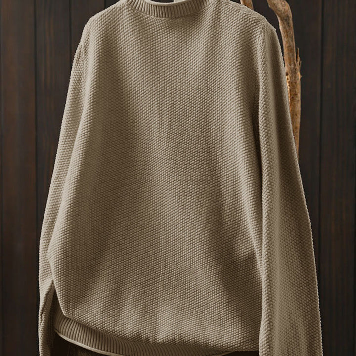 Pull en maille à manches longues pour femme, en coton, avec boutons colorés et col en V, Buddha Stones. - image 2