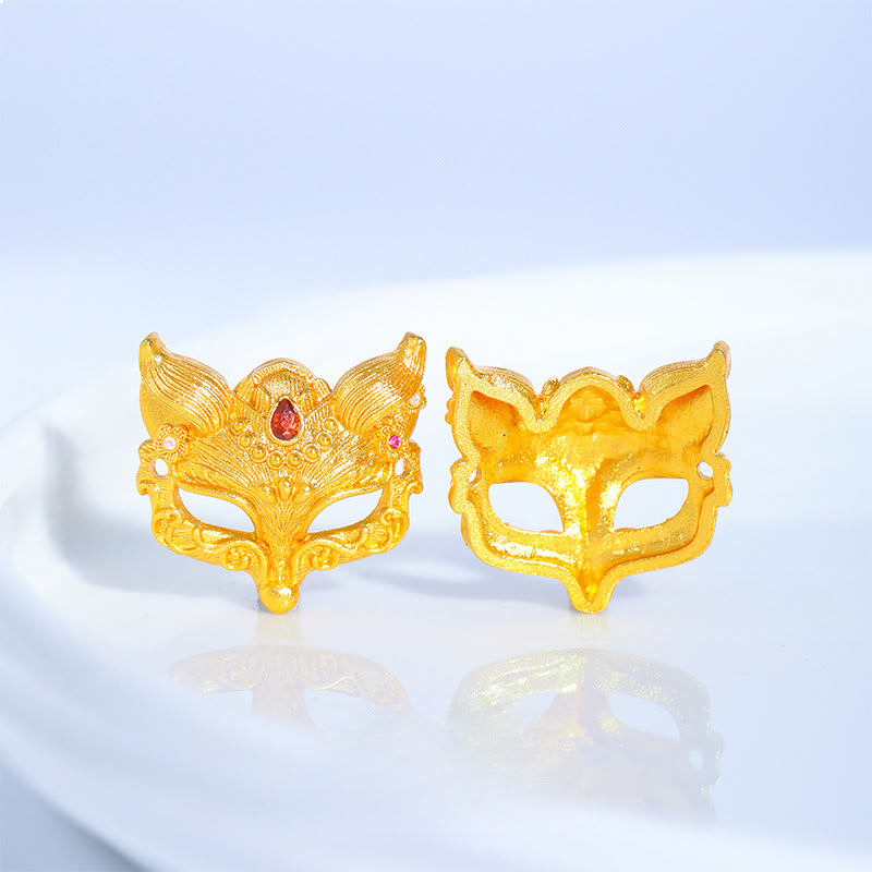 Bracelet porte-bonheur en cuivre tressé violet avec breloque clochette renard et Buddha Stones - image 4