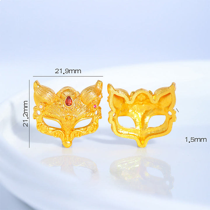 Bracelet porte-bonheur en cuivre tressé violet avec breloque clochette renard et Buddha Stones - image 3