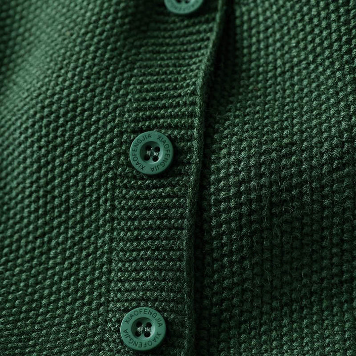 Gilet sans manches en coton tricoté pour femme, orné de Buddha Stones, de lapins et de boutons brodés. - image 9