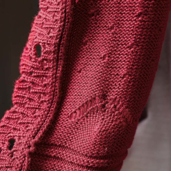 Gilet cardigan en coton à manches longues pour femme, orné de boutons en dentelle et de Buddha Stones , avec poches - image 10