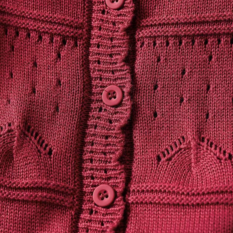 Gilet cardigan en coton à manches longues pour femme, orné de boutons en dentelle et de Buddha Stones , avec poches - image 6