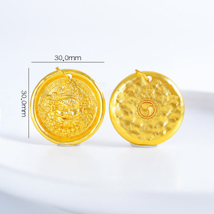 Collier pendentif en cuivre Jambhala jaune avec Buddha Stones, symbole de richesse et de prospérité - image 8