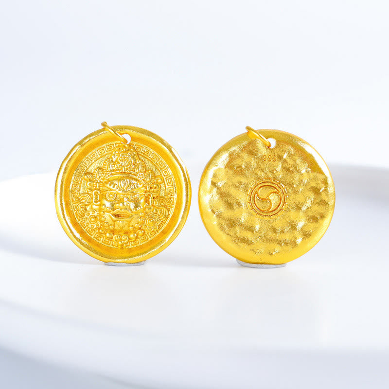 Collier pendentif en cuivre Jambhala jaune avec Buddha Stones, symbole de richesse et de prospérité - image 7