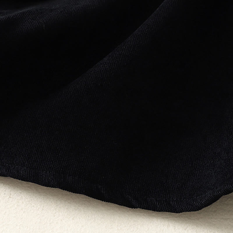 Robe midi d'hiver à col montant et manches longues en coton chaud pour femme, avec poches , Buddha Stones - image 24