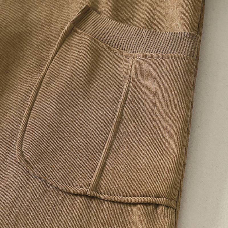 Robe midi d'hiver à col montant et manches longues en coton chaud pour femme, avec poches , Buddha Stones - image 3