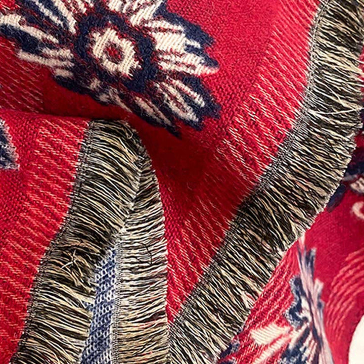 Écharpe-châle chaude et confortable à motif de vignes de fleurs de cajou et de Buddha Stones - image 8