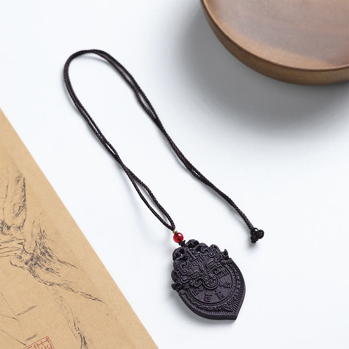 Buddha Stones, Masque de Renard, Papillon, Taotie, Boucle de Paix, Collier Pendentif Fortune - Taotie - image 16