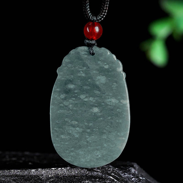 Collier pendentif en corde porte-bonheur en jade avec Buddha Stones et signe du zodiaque chinois, année du cheval - image 2