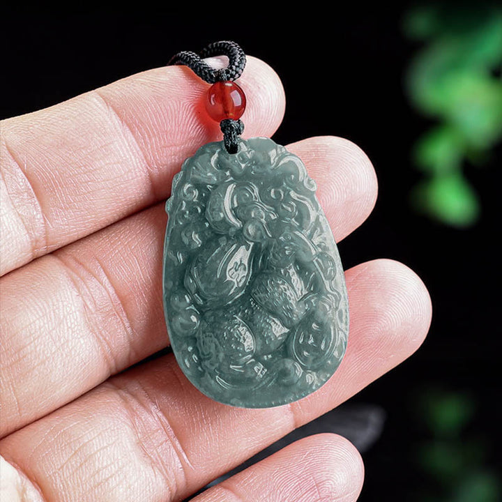 Collier pendentif en corde porte-bonheur en jade avec Buddha Stones et signe du zodiaque chinois, année du cheval - image 9