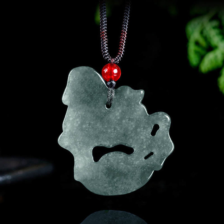 Collier pendentif en corde de jade de lingot de chance et de prospérité de l'année du cheval de Buddha Stones - image 4