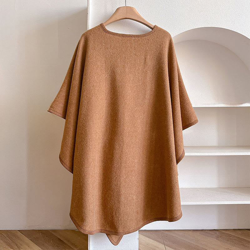 Écharpe-châle fendue chaude et confortable, couleur unie , Buddha Stones - image 5