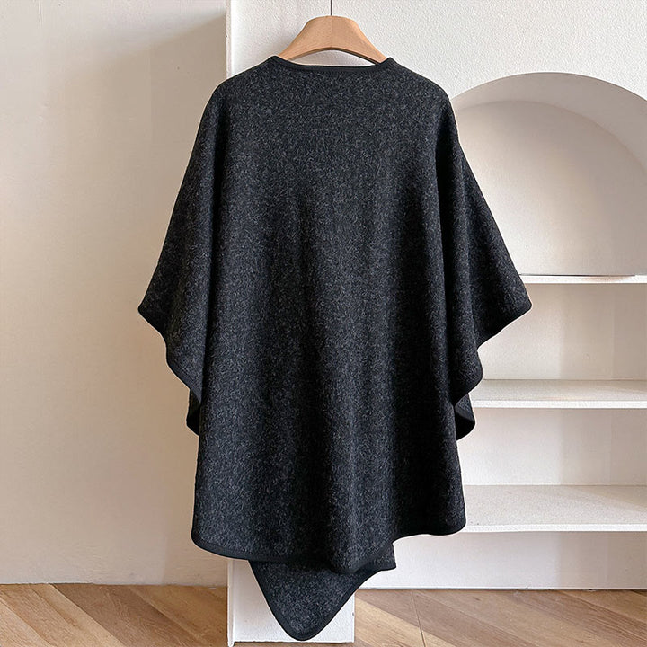 Écharpe-châle fendue chaude et confortable, couleur unie , Buddha Stones - image 11