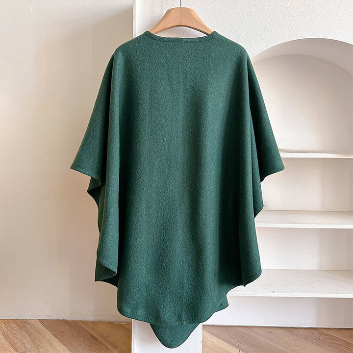 Écharpe-châle fendue chaude et confortable, couleur unie , Buddha Stones - image 9