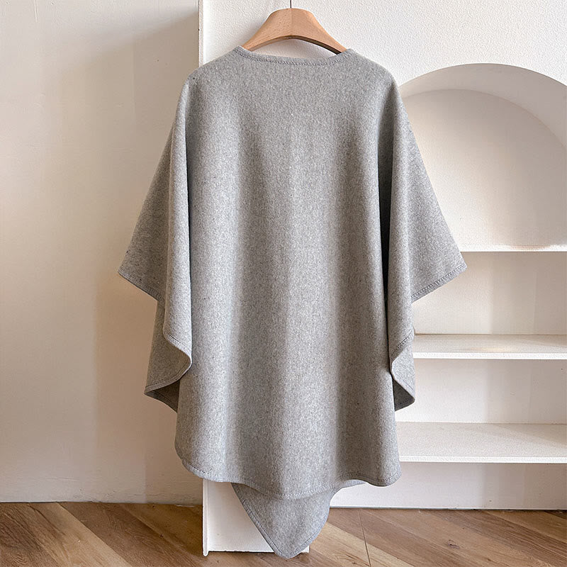 Écharpe-châle fendue chaude et confortable, couleur unie , Buddha Stones - image 14