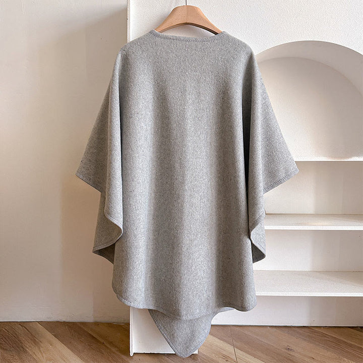 Écharpe-châle fendue chaude et confortable, couleur unie , Buddha Stones - image 14