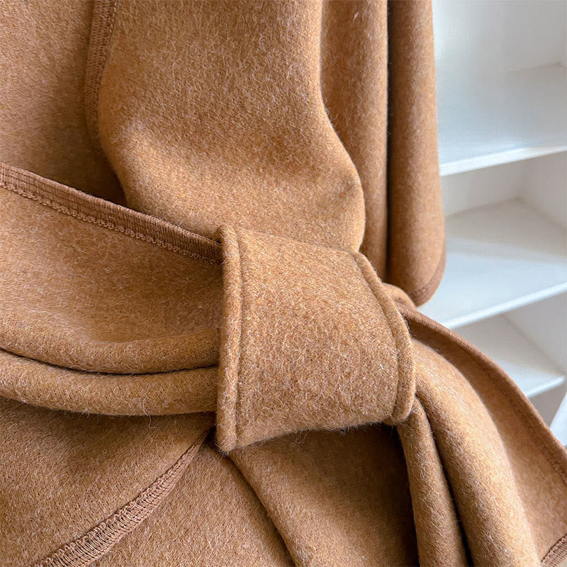 Écharpe-châle fendue chaude et confortable, couleur unie , Buddha Stones - image 6