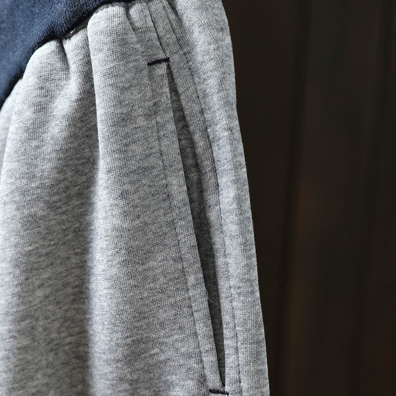 Pantalon en coton uni à blocs de couleur Buddha Stones Fall pour femme, avec poches - image 8