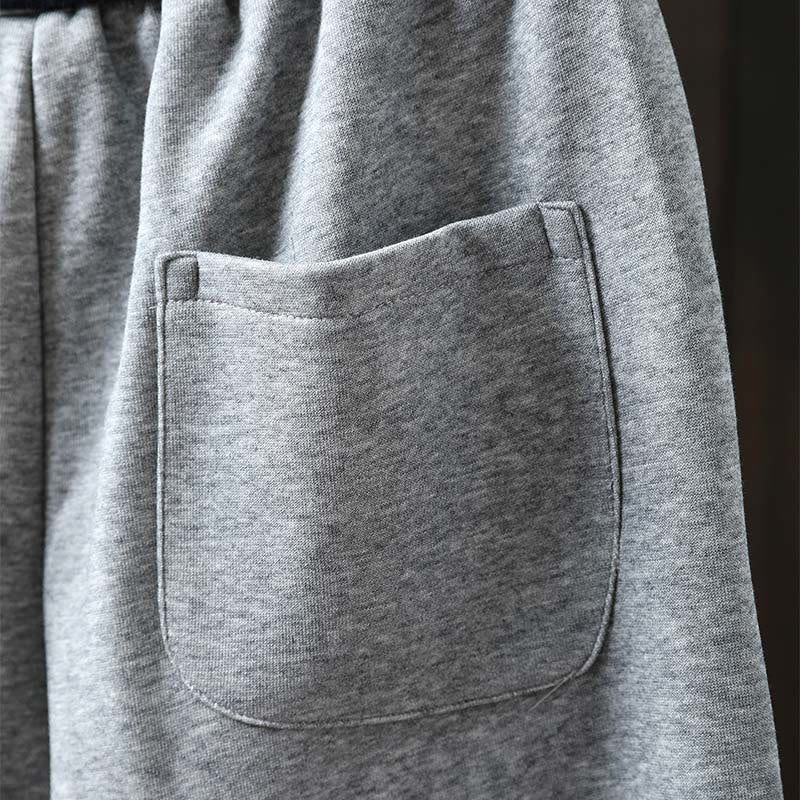 Pantalon en coton uni à blocs de couleur Buddha Stones Fall pour femme, avec poches - image 9