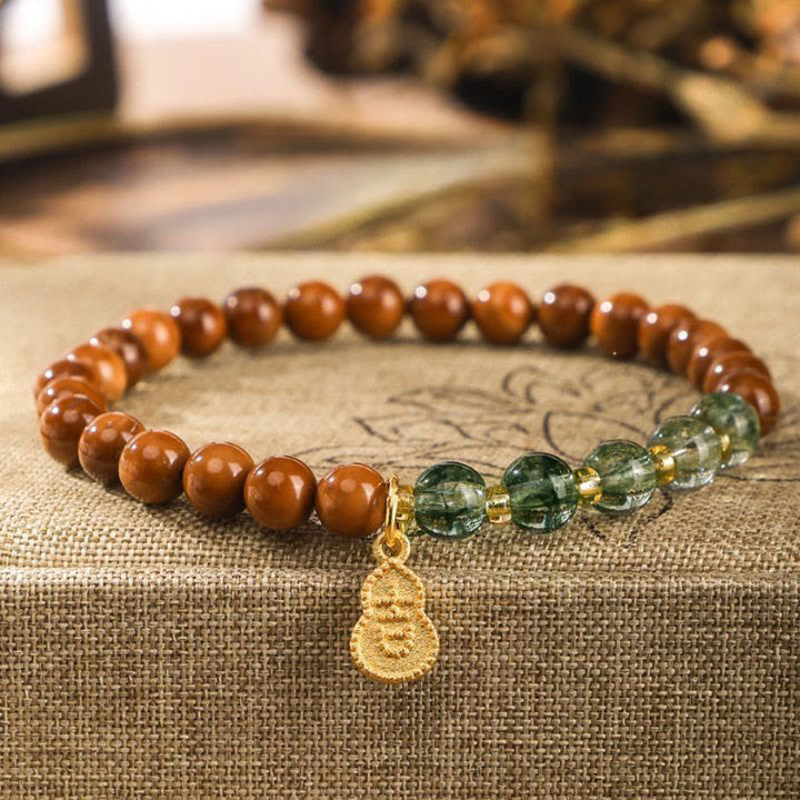 Bracelet de Buddha Stones, graine de Kuka verte, pour repousser les mauvais esprits - Kuka Seed Green Phantom (Tour de poignet : 14-16 cm) - image 0