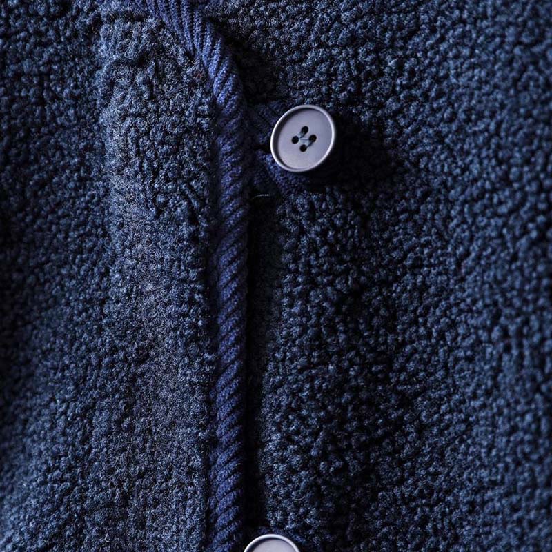 Veste d'hiver chaude en coton à manches longues avec fermeture éclair et boutons , Buddha Stones et dotée de poches. - image 10