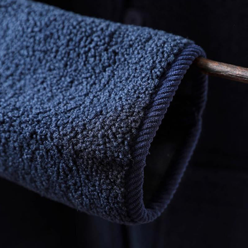 Veste d'hiver chaude en coton à manches longues avec fermeture éclair et boutons , Buddha Stones et dotée de poches. - image 14