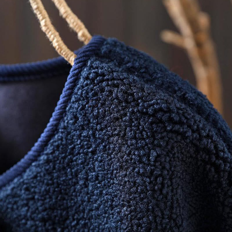 Veste d'hiver chaude en coton à manches longues avec fermeture éclair et boutons , Buddha Stones et dotée de poches. - image 8