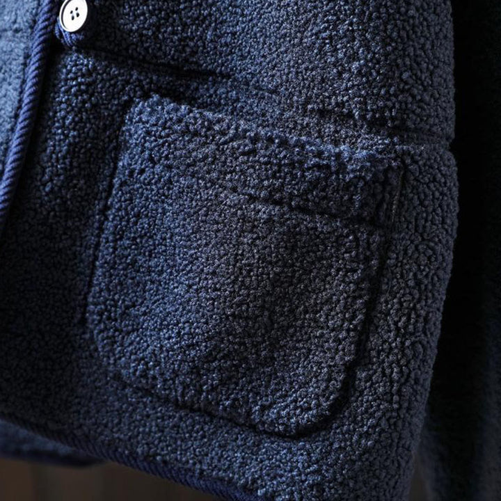 Veste d'hiver chaude en coton à manches longues avec fermeture éclair et boutons , Buddha Stones et dotée de poches. - image 13