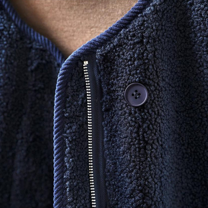 Veste d'hiver chaude en coton à manches longues avec fermeture éclair et boutons , Buddha Stones et dotée de poches. - image 9