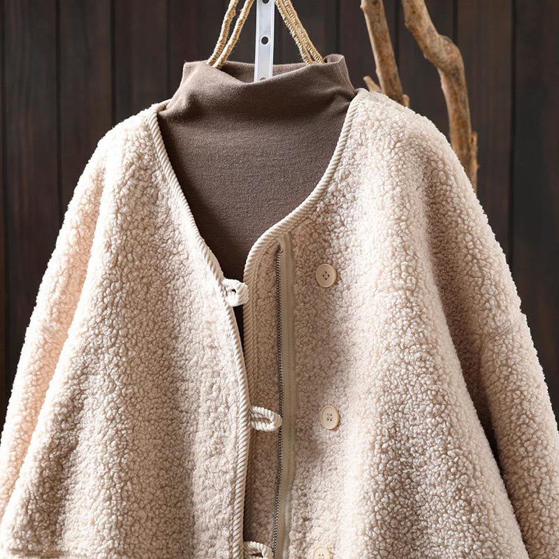 Veste d'hiver chaude en coton à manches longues avec fermeture éclair et boutons , Buddha Stones et dotée de poches. - image 1