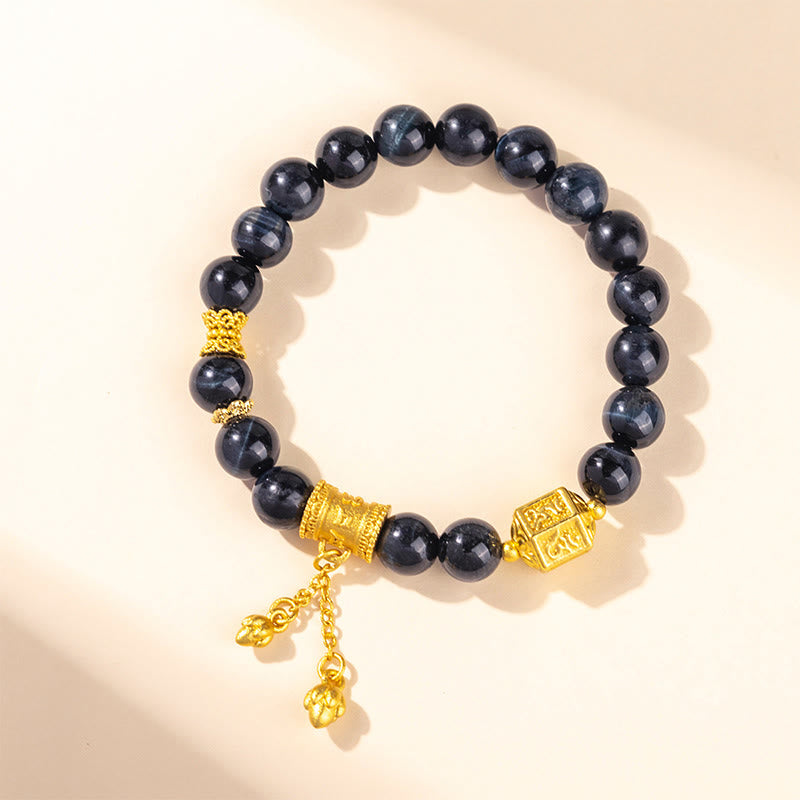 Bracelet d'équilibre en alliage d'œil de tigre et Buddha Stones - Œil de tigre bleu (Tour de poignet : 16-18 cm) - image 7