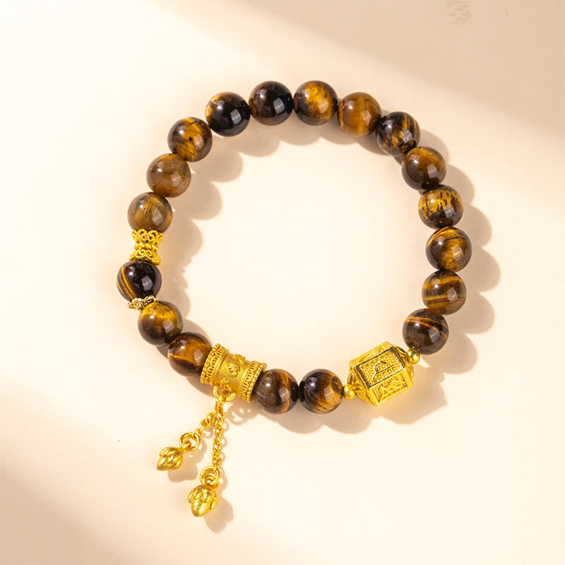 Bracelet d'équilibre en alliage d'œil de tigre et Buddha Stones - Œil de tigre jaune (Tour de poignet : 16-18 cm) - image 9