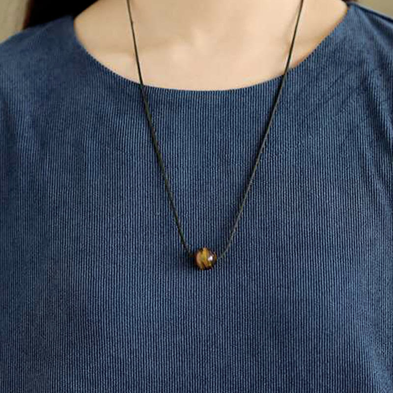 Robe midi en velours côtelé bleu foncé uni à manches longues et poches , Buddha Stones Fall - image 8