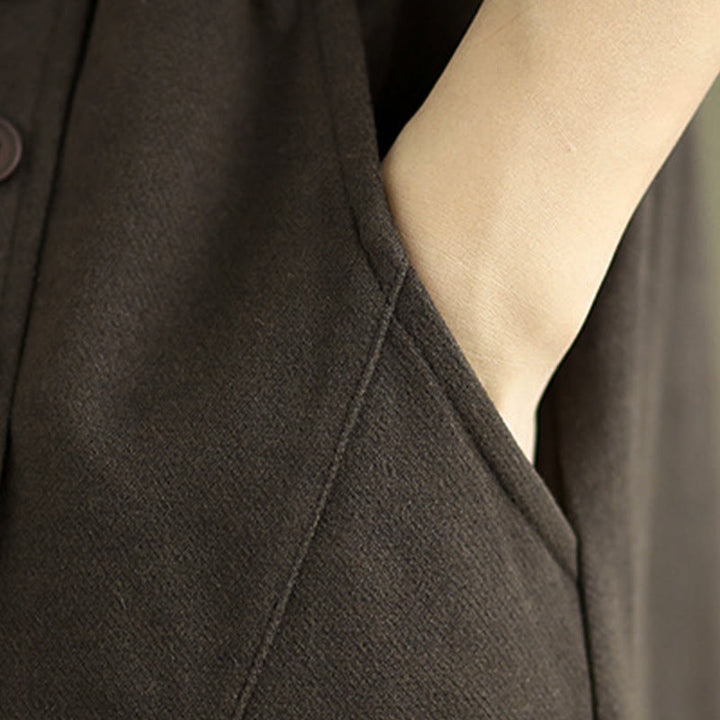 Jupe d'hiver pour femme Buddha Stones en coton pur, longueur 7-8, taille élastique, poches - image 8