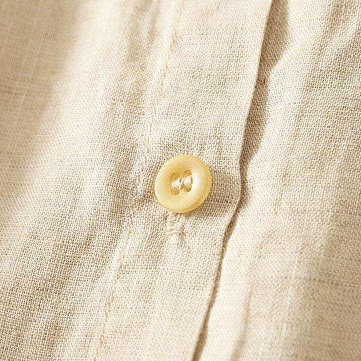 Chemise à manches longues pour femme avec boutons et broderie florale inspirée des Buddha Stones - image 5