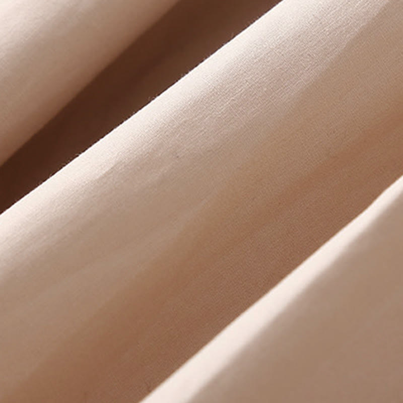 Chemise à revers en coton uni à manches longues et double boutonnage avec Buddha Stones - image 8