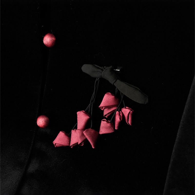 Veste épaisse à manches longues pour femme avec motif de fleurs suspendues et Buddha Stones  - image 8