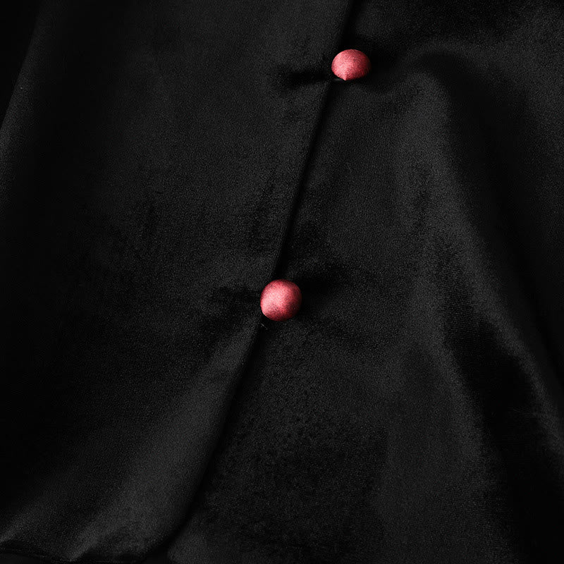 Veste épaisse à manches longues pour femme avec motif de fleurs suspendues et Buddha Stones  - image 7