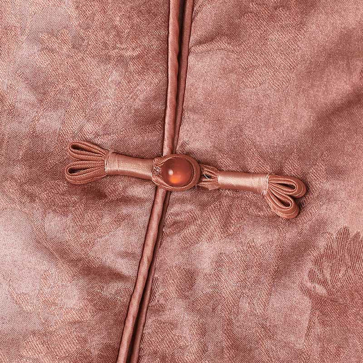 Veste épaisse à manches longues pour femme, ornée de boutons en forme de grenouille et de motifs traditionnels chinois, Buddha Stones  - image 23