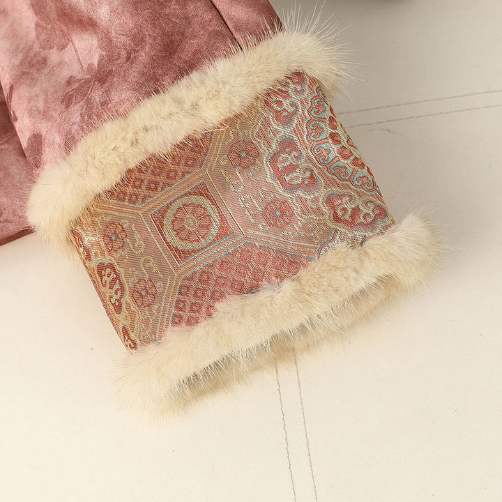 Veste épaisse à manches longues pour femme, ornée de boutons en forme de grenouille et de motifs traditionnels chinois, Buddha Stones  - image 21