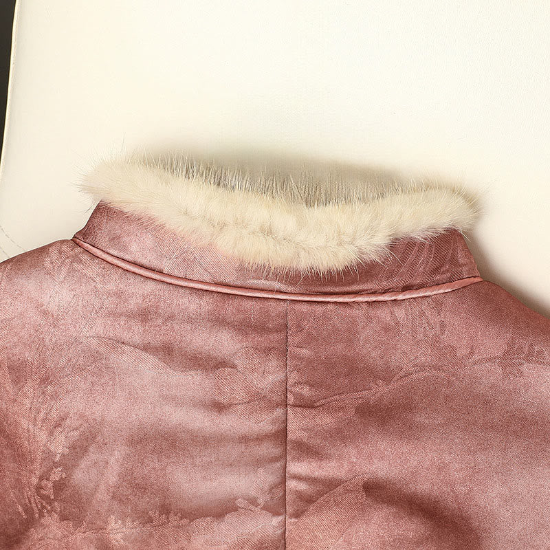 Veste épaisse à manches longues pour femme, ornée de boutons en forme de grenouille et de motifs traditionnels chinois, Buddha Stones  - image 20