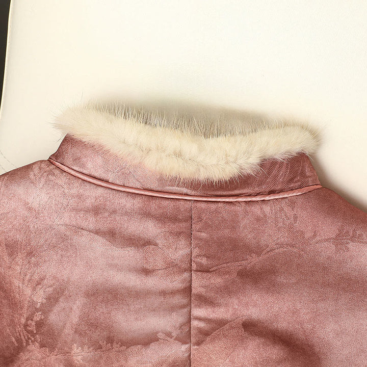 Veste épaisse à manches longues pour femme, ornée de boutons en forme de grenouille et de motifs traditionnels chinois, Buddha Stones  - image 20