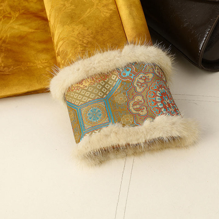 Veste épaisse à manches longues pour femme, ornée de boutons en forme de grenouille et de motifs traditionnels chinois, Buddha Stones  - image 7