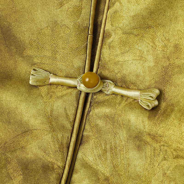 Veste épaisse à manches longues pour femme, ornée de boutons en forme de grenouille et de motifs traditionnels chinois, Buddha Stones  - image 15