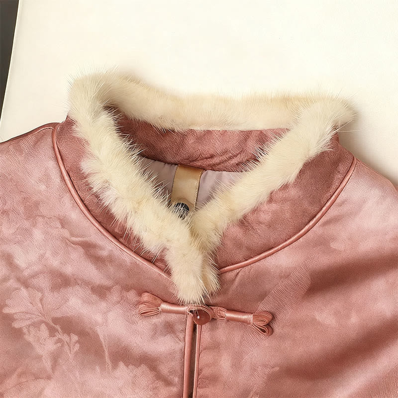 Veste épaisse à manches longues pour femme, ornée de boutons en forme de grenouille et de motifs traditionnels chinois, Buddha Stones  - image 19