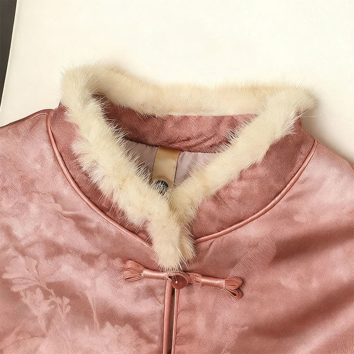 Veste épaisse à manches longues pour femme, ornée de boutons en forme de grenouille et de motifs traditionnels chinois, Buddha Stones  - image 19