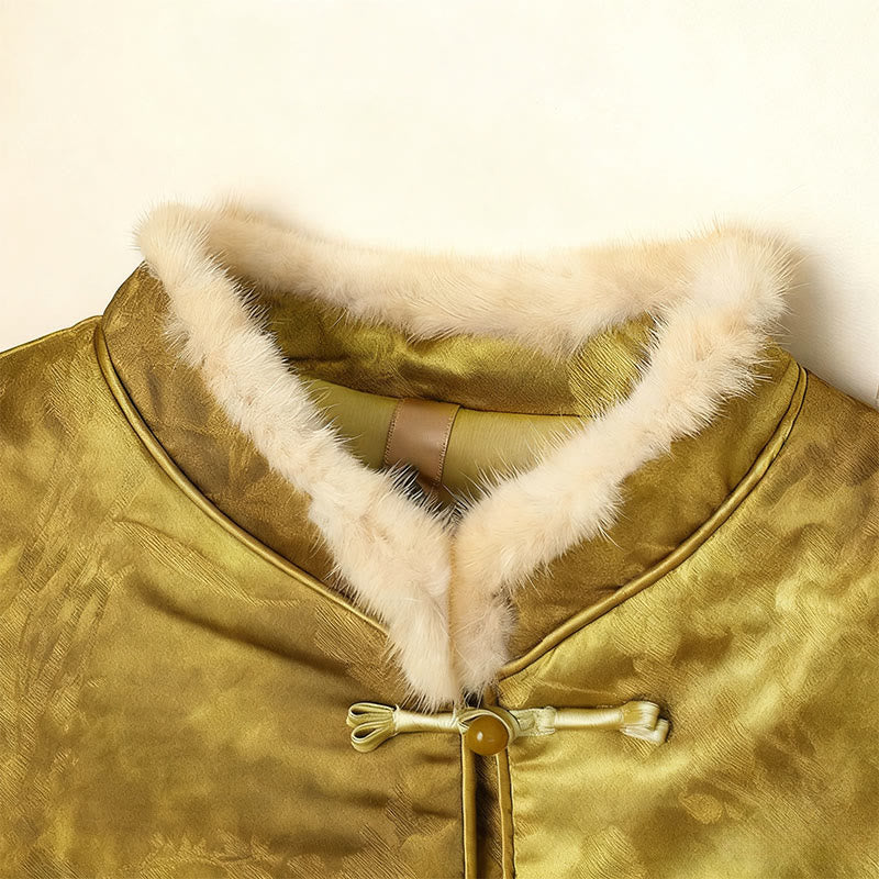 Veste épaisse à manches longues pour femme, ornée de boutons en forme de grenouille et de motifs traditionnels chinois, Buddha Stones  - image 11